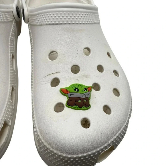 CROCS Disney 7 jibbitz charms stitch peach mickey today popcorn…size 12 - Picture 3 of 11